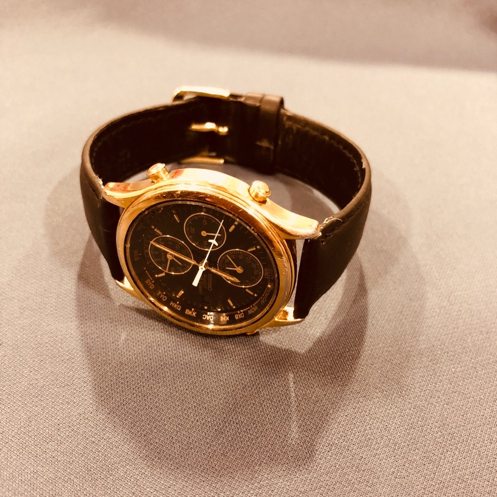 Seiko Quartz World Timer Watch